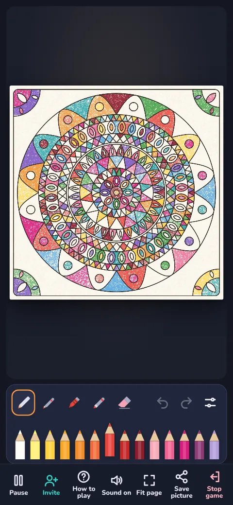 Colour Calm: press lightly to shade, harder for rich colour