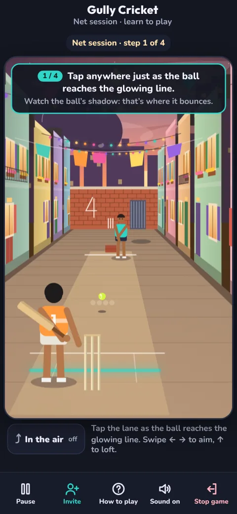 Gully Cricket: a one-minute net session with a coach
