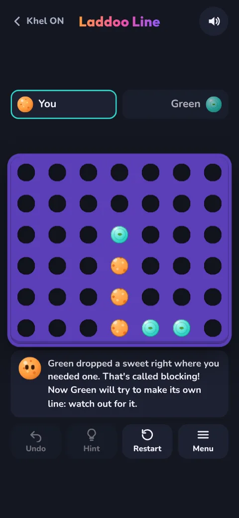 The guided first game, with the coach explaining blocking