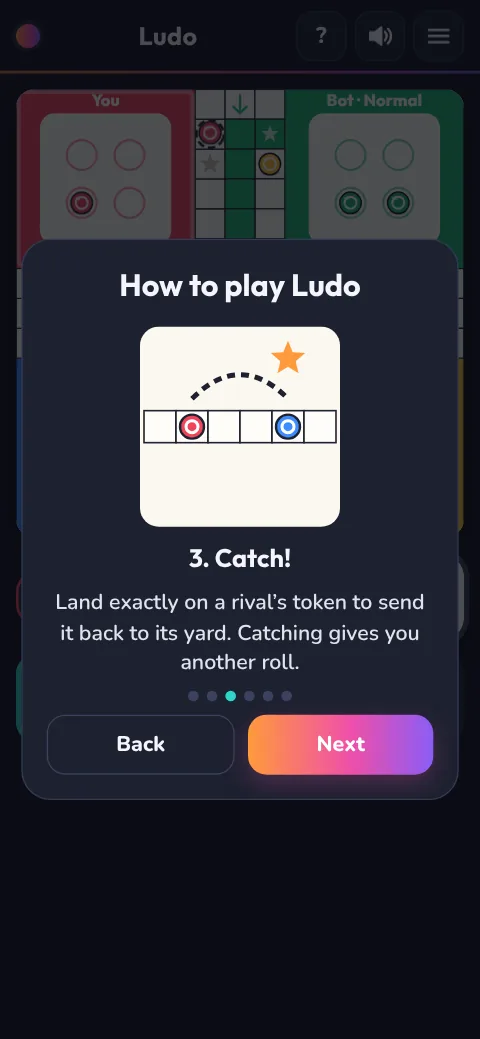 The how-to sheet explaining how to catch a rival token